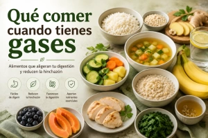 Alimentos para aliviar gases y desinflamar el estómago