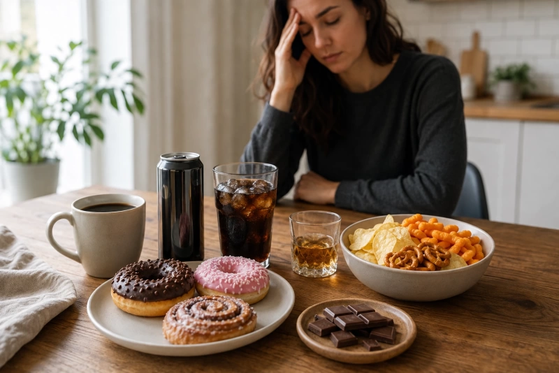 Alimentos y bebidas que agravan la ansiedad