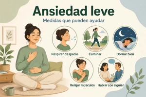 Infografía sobre las medidas para calmar la ansiedad leve